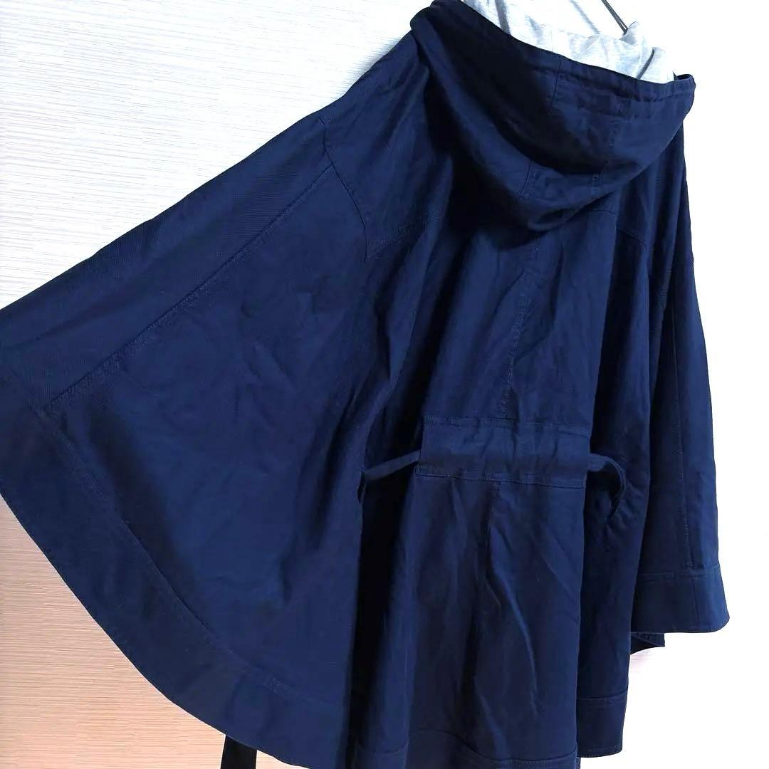 SEEBYCHLOE シーバイクロエ ケープ ポンチョ ネイビー フード付き M