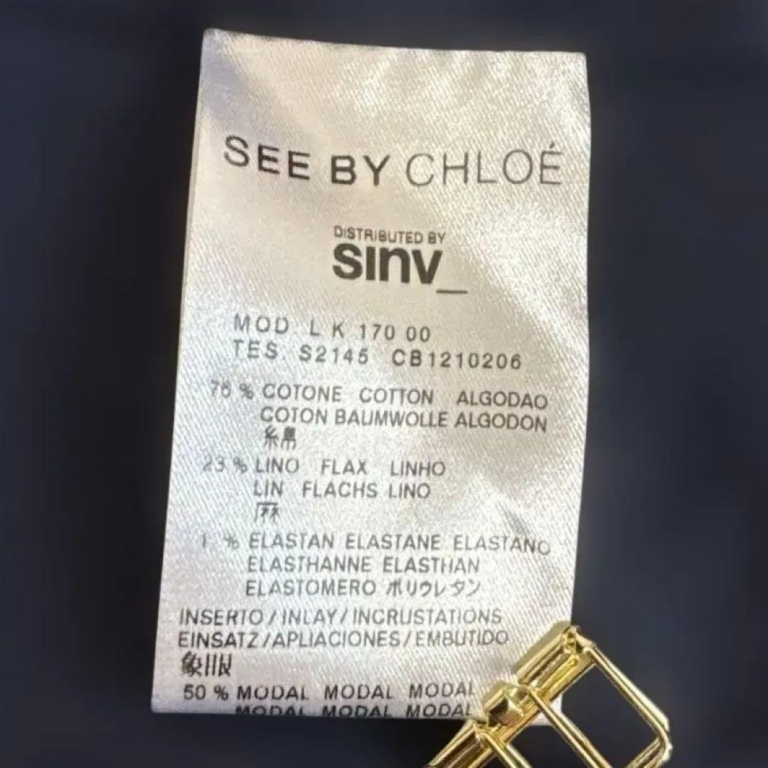 SEEBYCHLOE シーバイクロエ ケープ ポンチョ ネイビー フード付き M