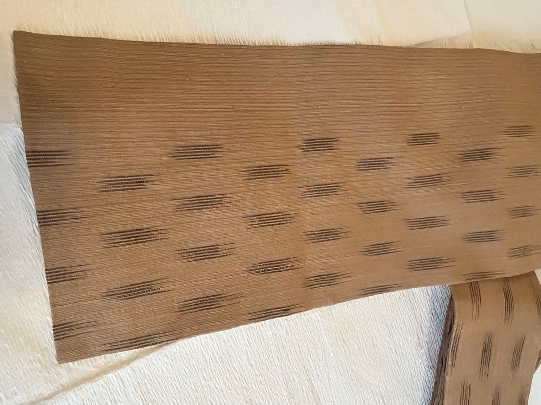 九寸名古屋帯　紬地　縦縞　超美品