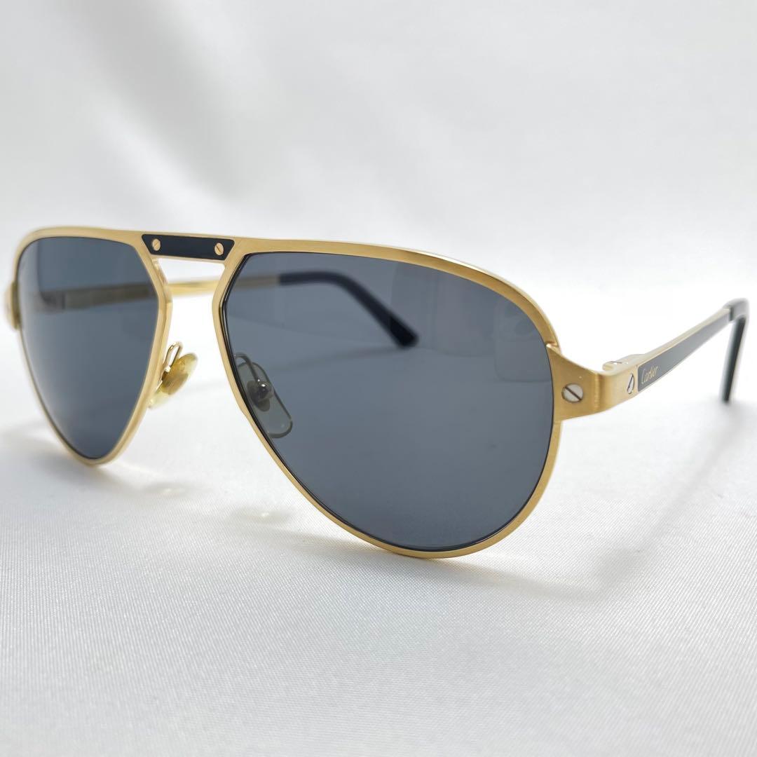 美品✨Cartier カルティエ サングラス CT0101S ティアドロップ 金