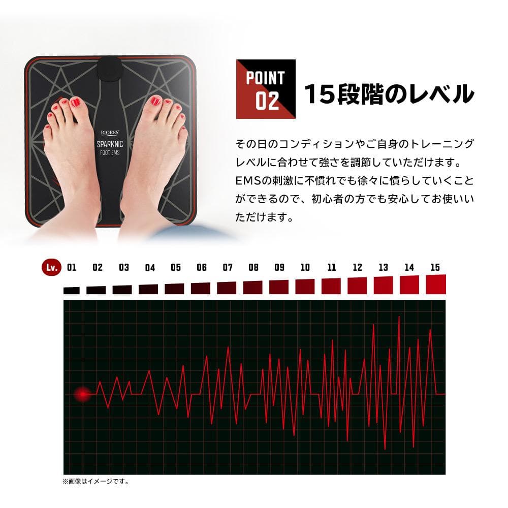 リオレス 足裏用FOOT EMSマット& 腹筋用ABS EMSパッド 2点セット