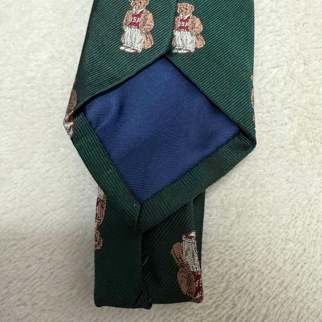 【美品レア】ラルフローレン　ポロベア ネクタイ 紺 シルク100%