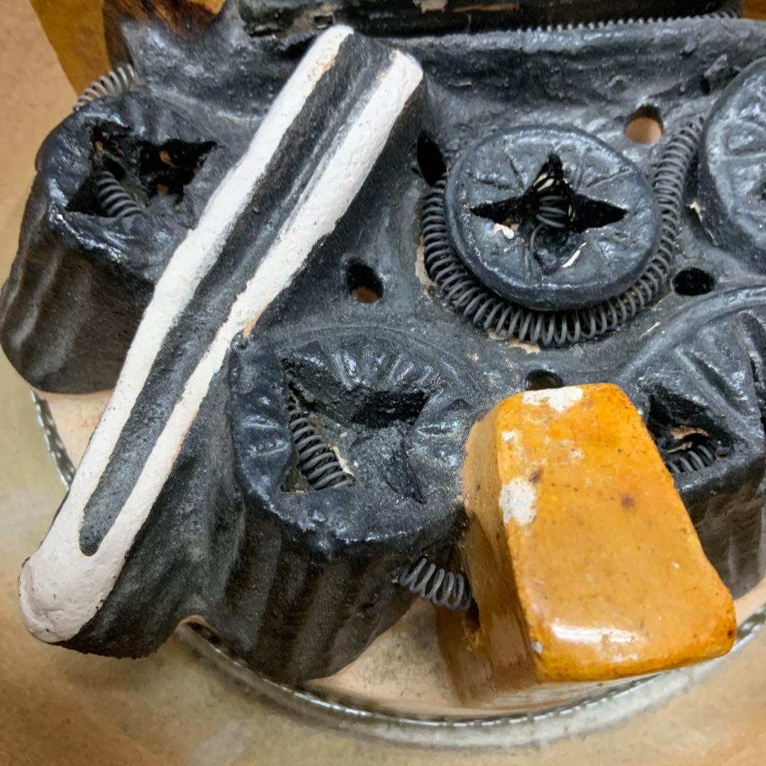 風炉 電熱器 富士形茶釜　セット　頂上白檀付き