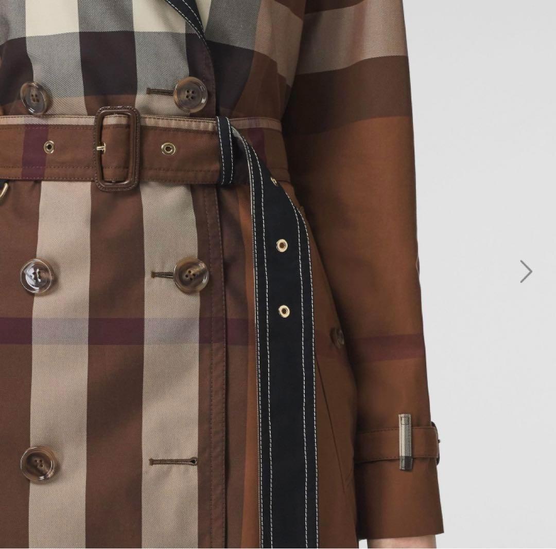 バーバリー　ウォータールー　チェック　トレンチコート　スプリングコート　36