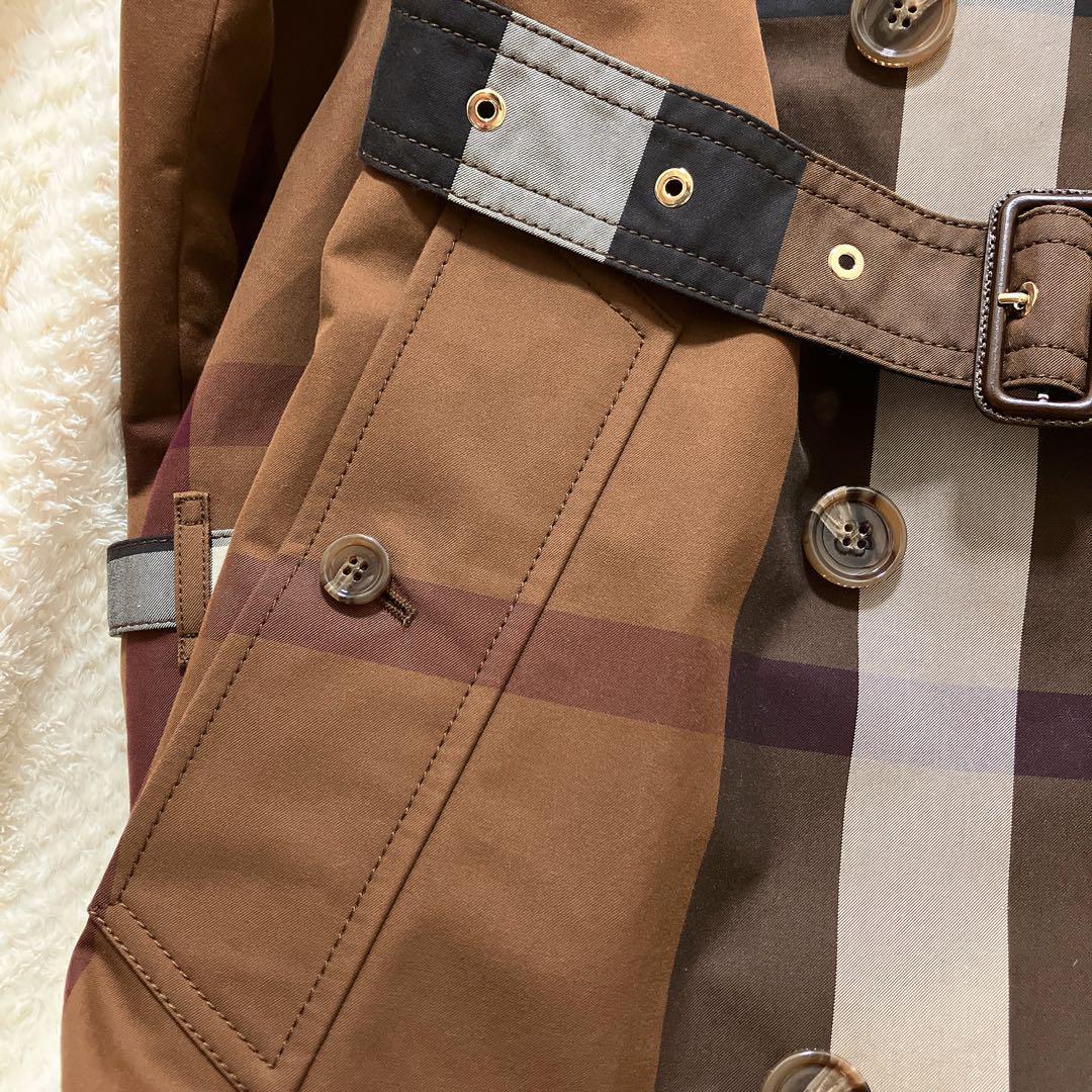 バーバリー　ウォータールー　チェック　トレンチコート　スプリングコート　36