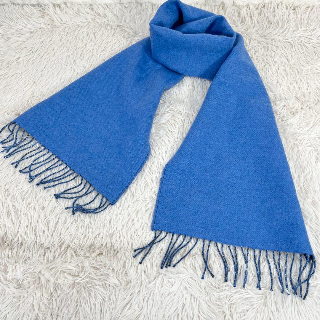 BEGG&COウールアンゴラ　チェックマフラー　リバーシブル　ナノユニバース別注