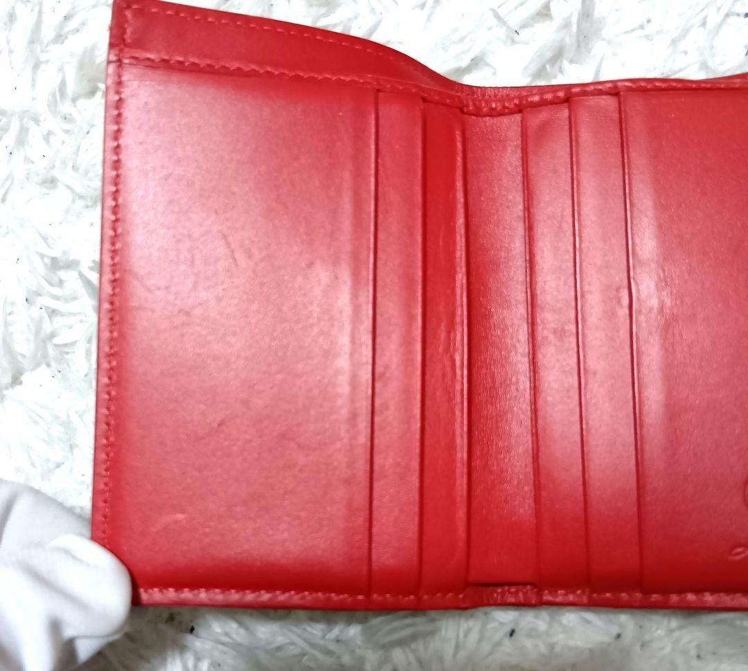 クリスチャンルブタン　三つ折り財布　ブラック　レッド　レザー　パルマ
