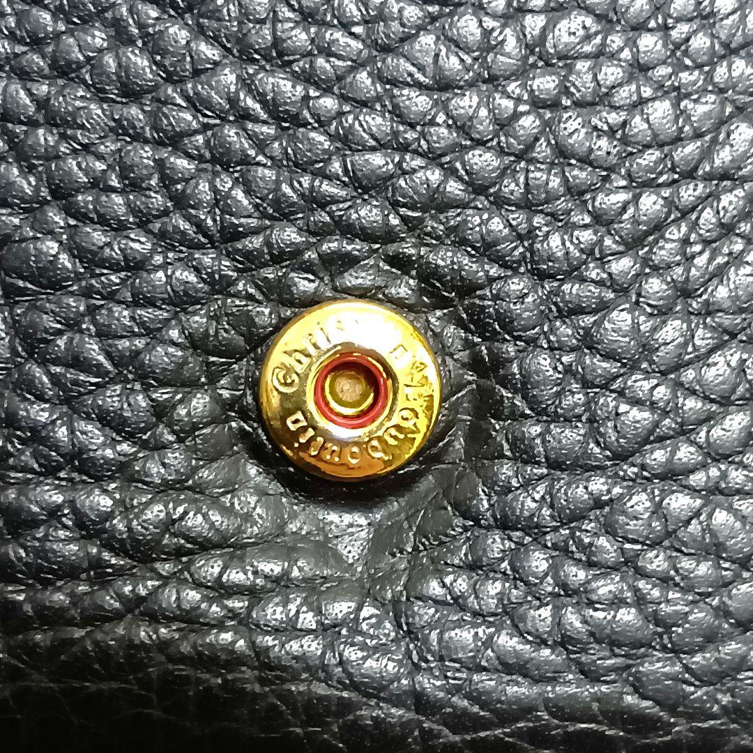 クリスチャンルブタン　三つ折り財布　ブラック　レッド　レザー　パルマ