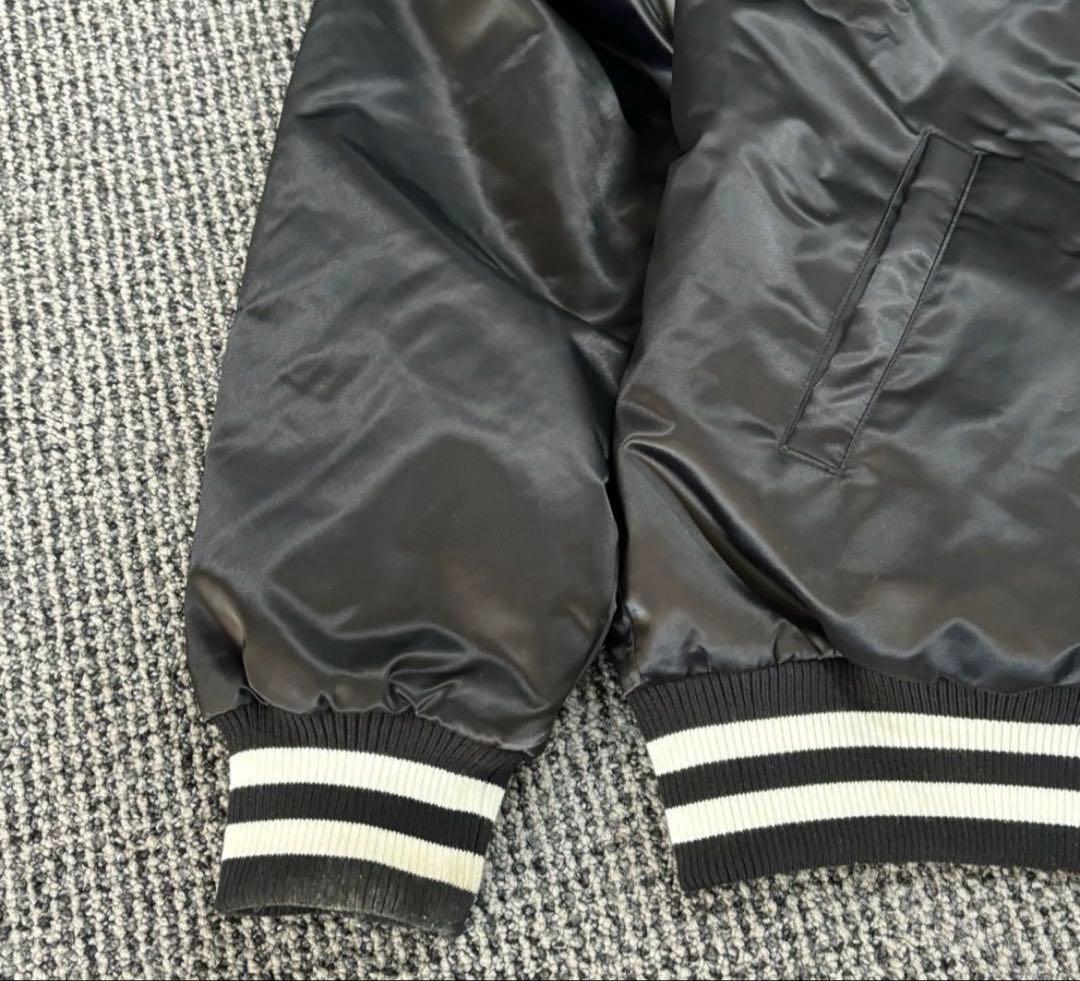 APE エイプ 刺繍 スタジャン ブラックM メンズ