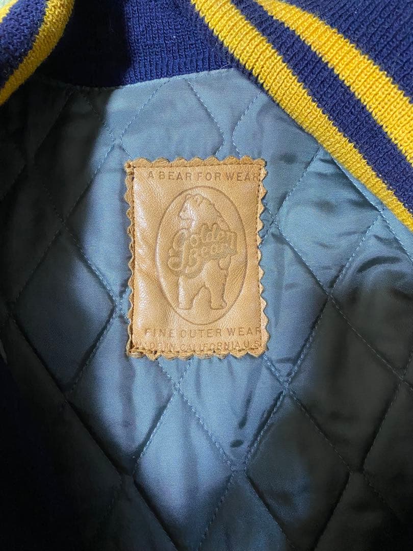 ゴールデンベア　スタジャン　80年代ビンテージ　ネイビー