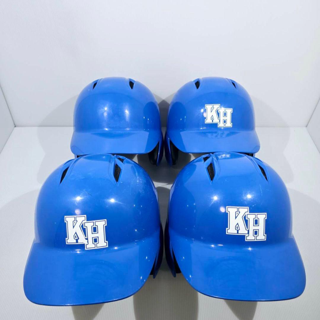 ZETT ISA3 バッター用ヘルメット BHL570 Oサイズ 青 4個セット