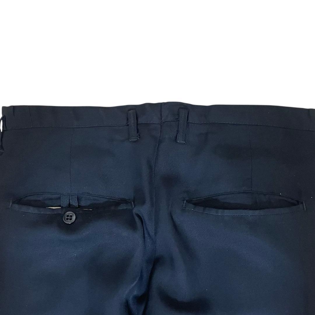 50s rayon×gabardine slacks ブラック　w33