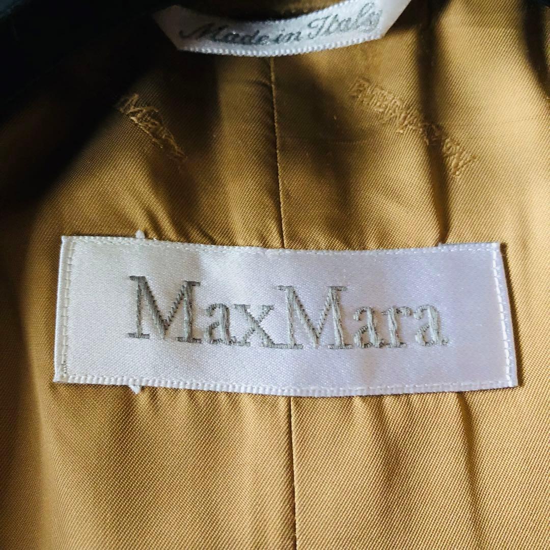 美品✨マックスマーラ ロングコート カシミヤ 女優襟 白タグ キャメル 40