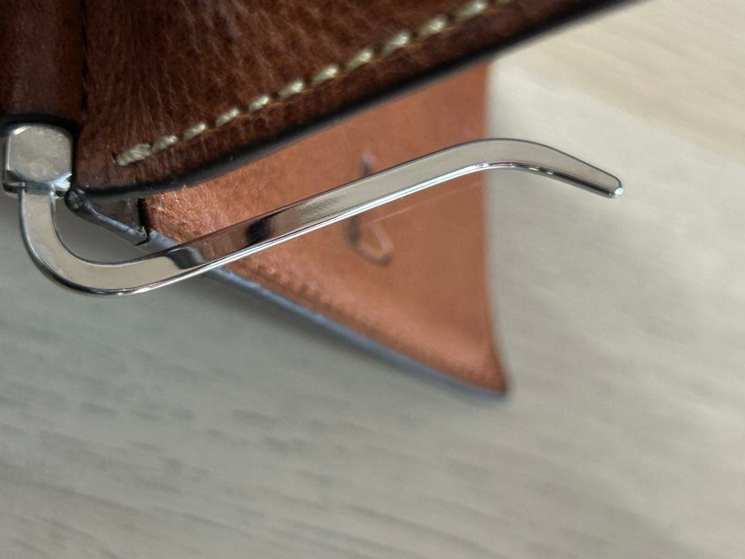 土屋鞄 マネークリップ 本革 ブラウン 札入れ 二つ折り財布