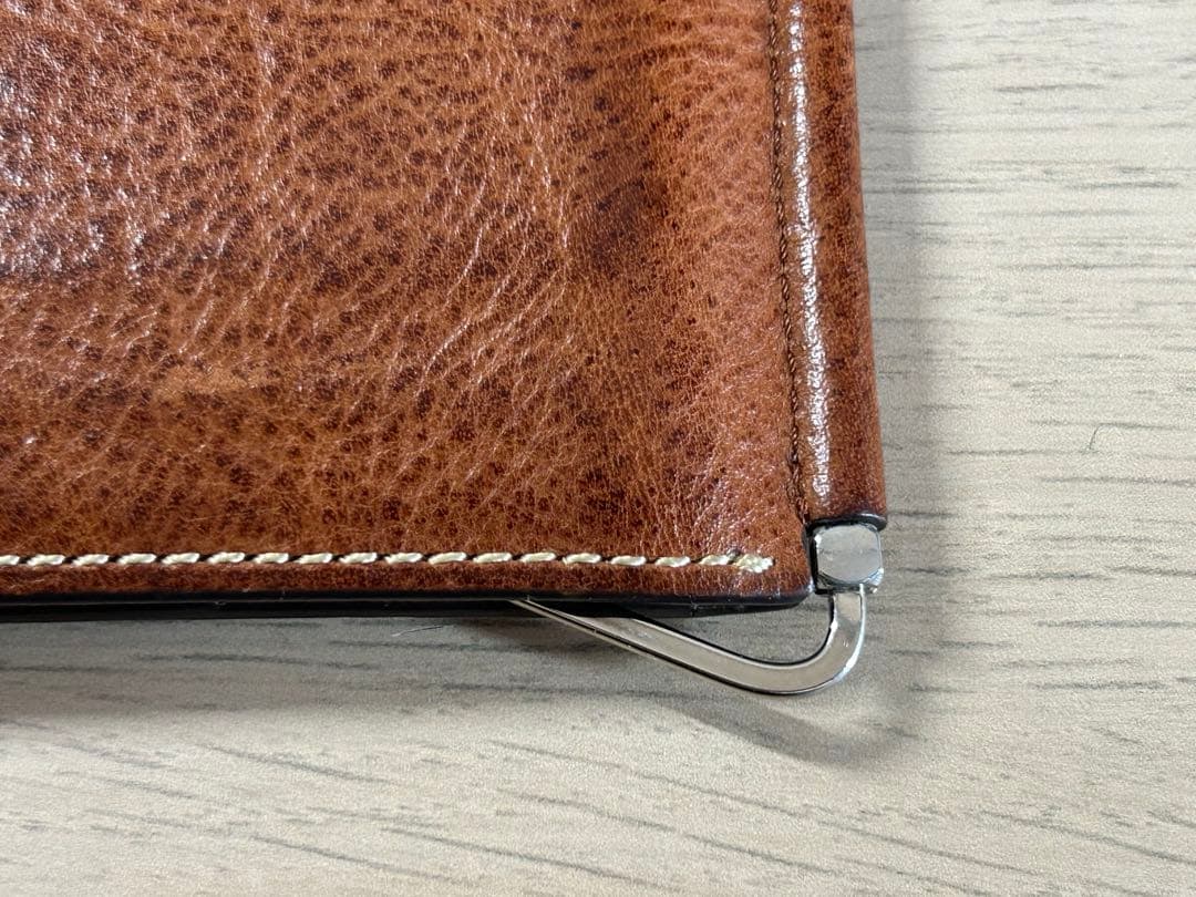 土屋鞄 マネークリップ 本革 ブラウン 札入れ 二つ折り財布