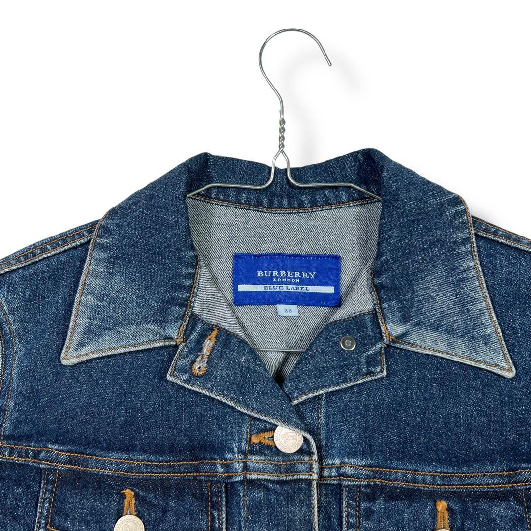 バーバリーロンドン デニムジャケット Gジャン ノバチェック メタルボタン