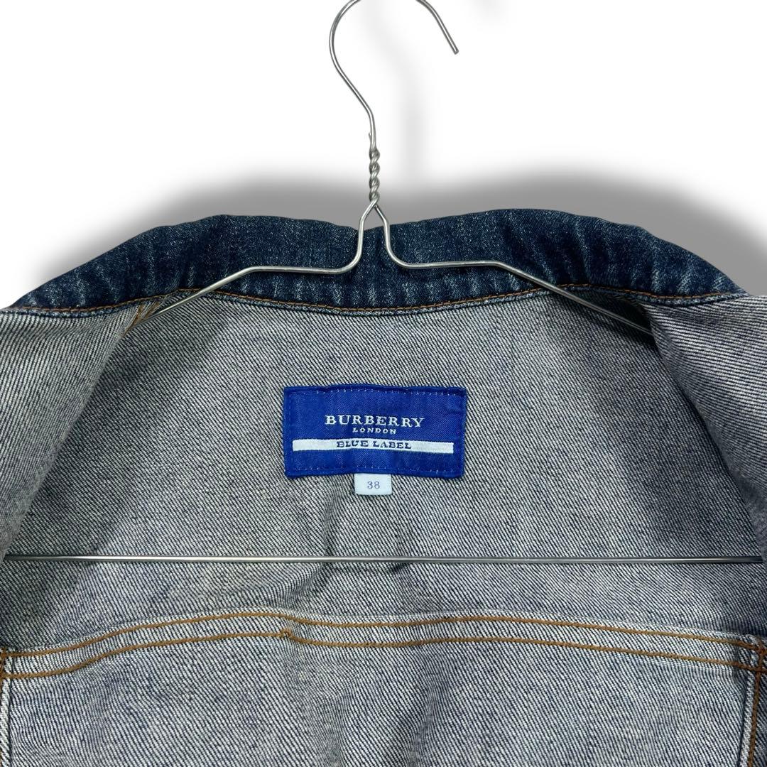 バーバリーロンドン デニムジャケット Gジャン ノバチェック メタルボタン