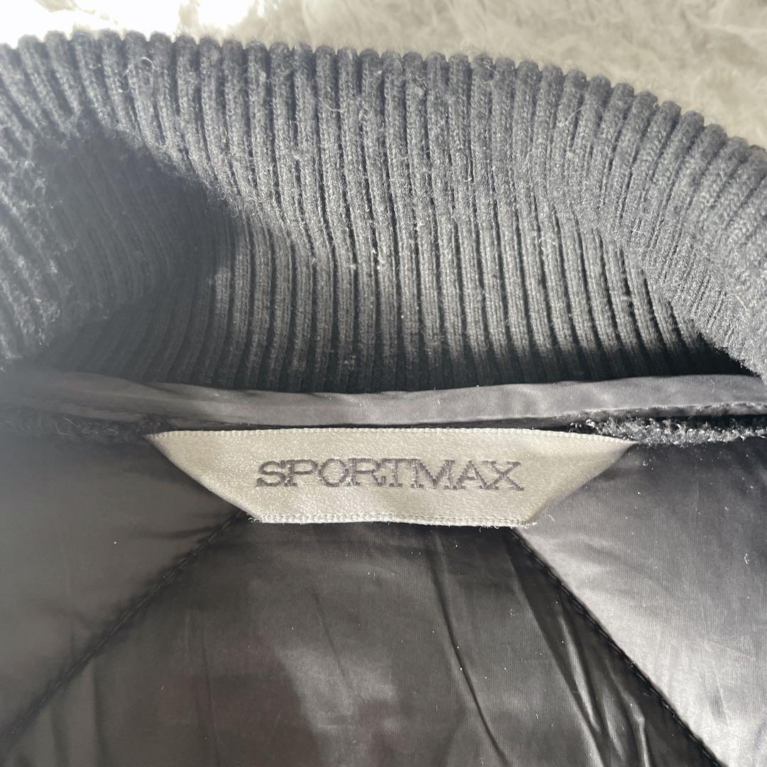 MaxMara SPORTMAX キルティング中綿コート ブラック ベルト42
