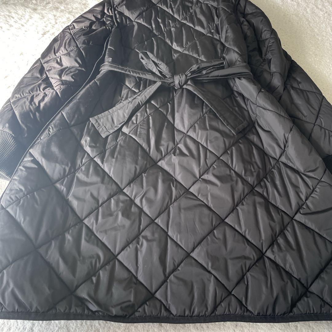 MaxMara SPORTMAX キルティング中綿コート ブラック ベルト42