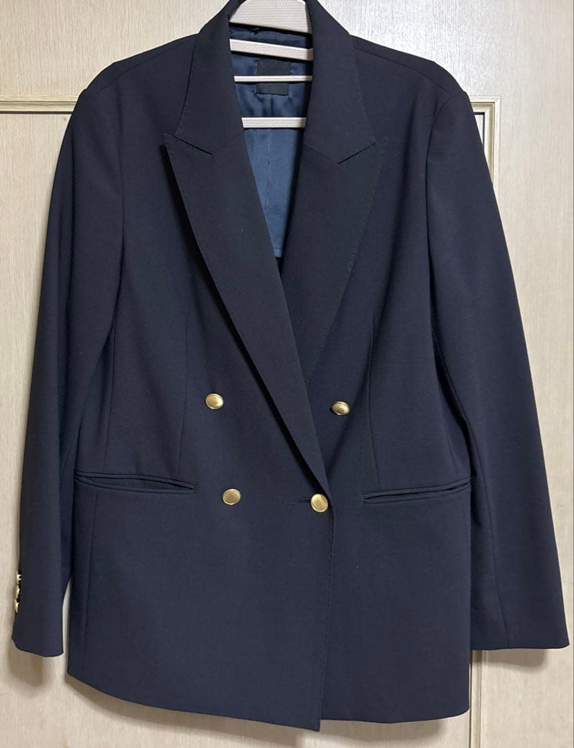 ecomamaスピックアンドスパンプレーンウィーブダブルブレストジャケット