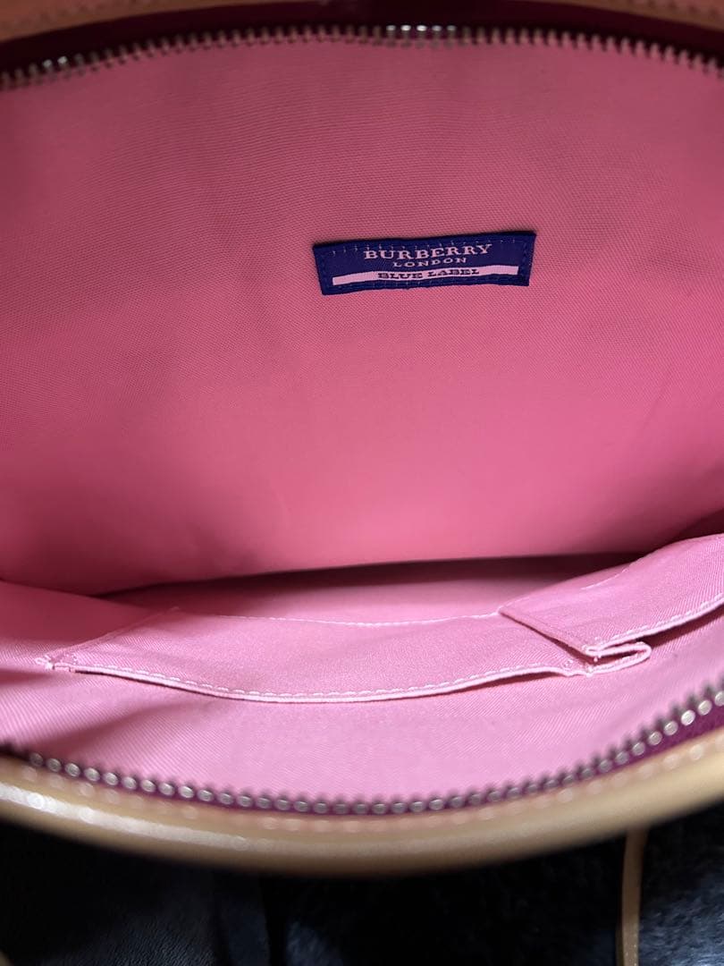 Burberryブルーレーベルチェック柄ショルダーバッグ