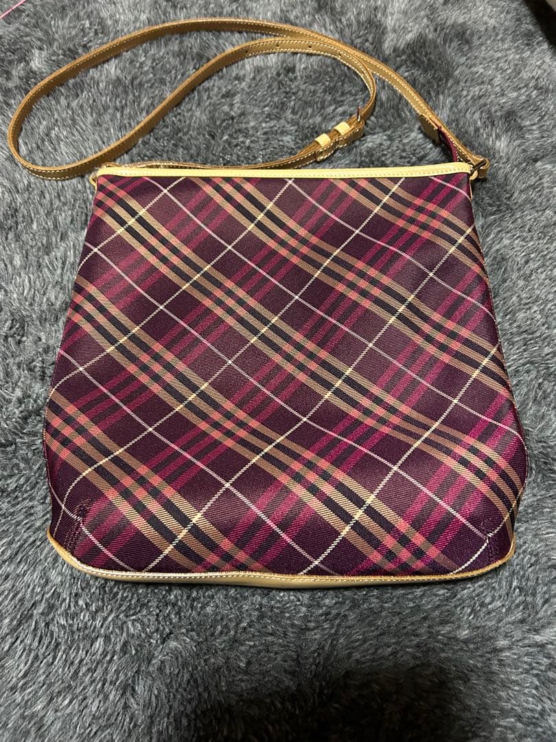 Burberryブルーレーベルチェック柄ショルダーバッグ