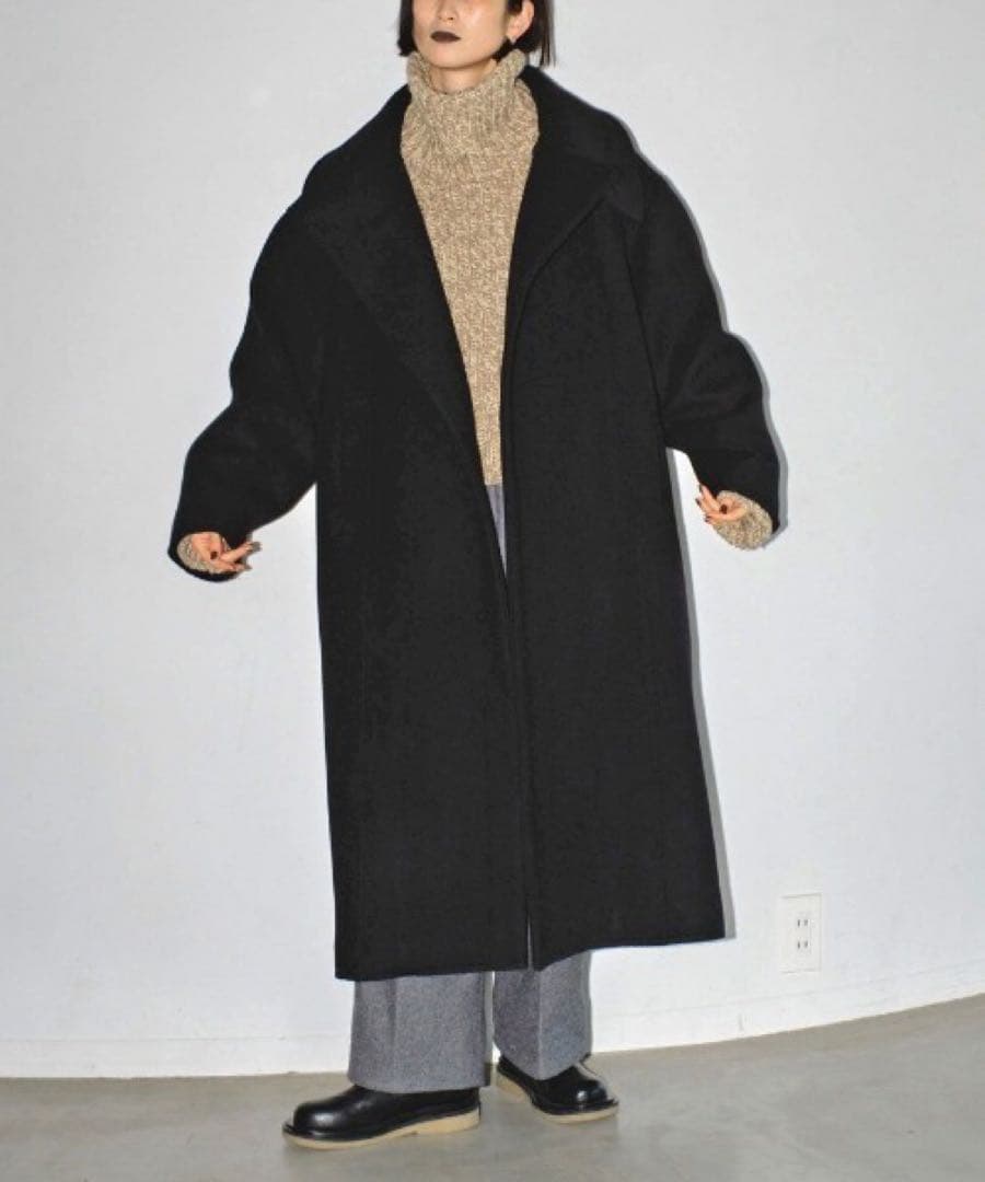 TODAYFUL Standcollar Wool Coat ブラック　38