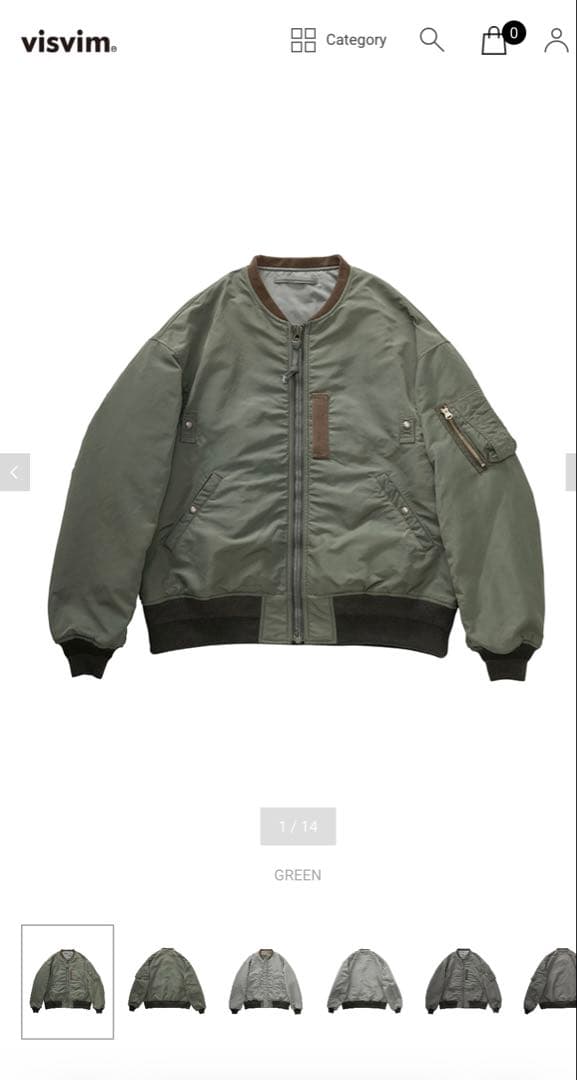 ジャケット・アウター visvim THORSON JKT size:3 GREEN 26ss