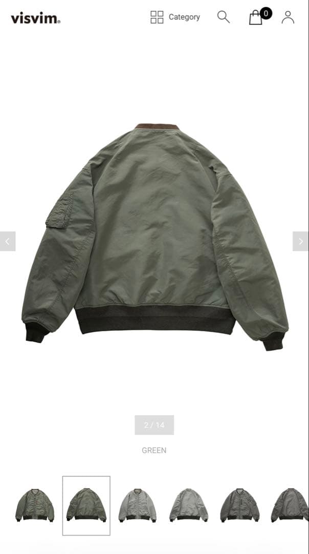 ジャケット・アウター visvim THORSON JKT size:3 GREEN 26ss