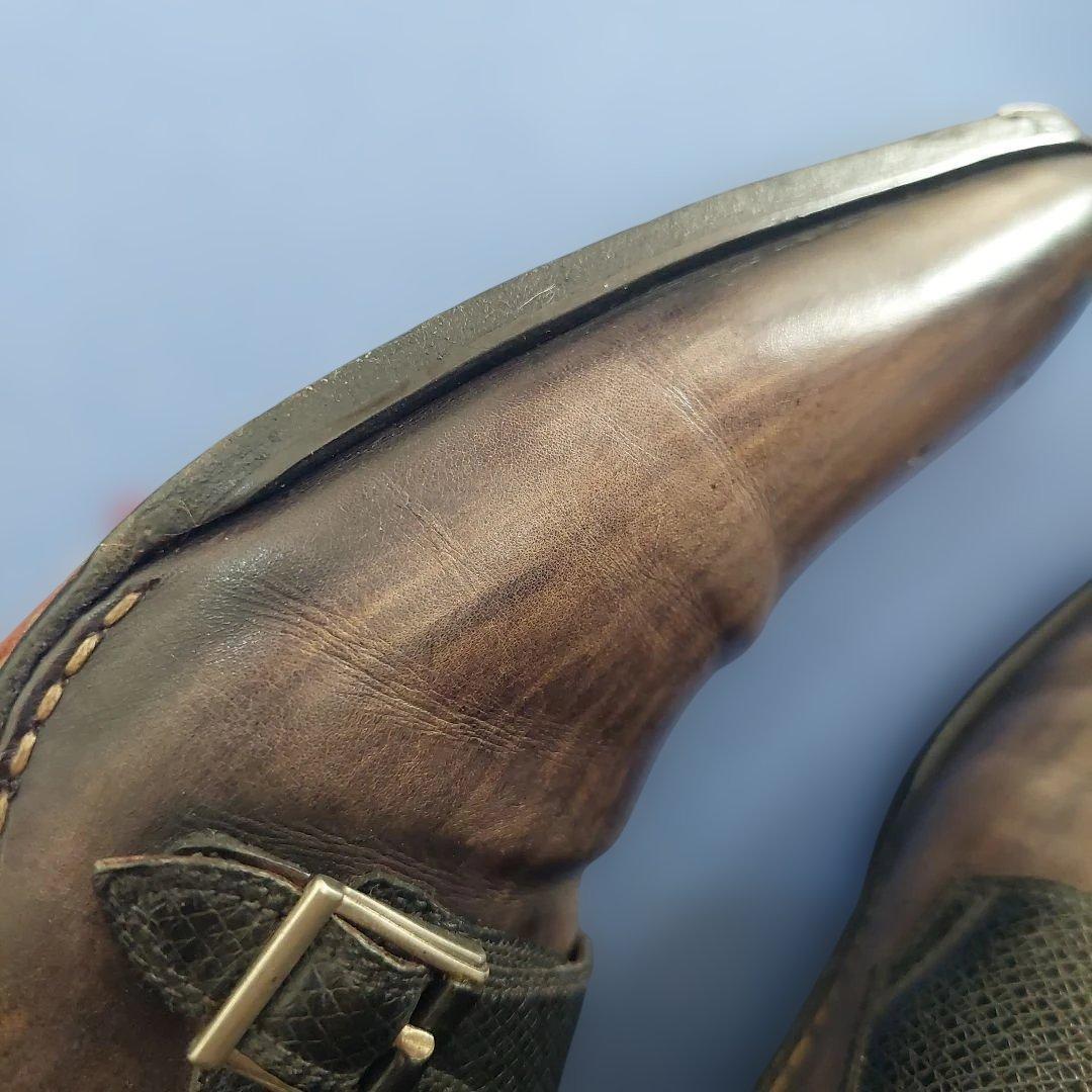 マグナーニ ダブルオパンケ ダブルモンクビジネスシューズ