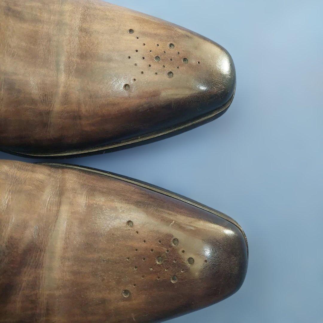 マグナーニ ダブルオパンケ ダブルモンクビジネスシューズ