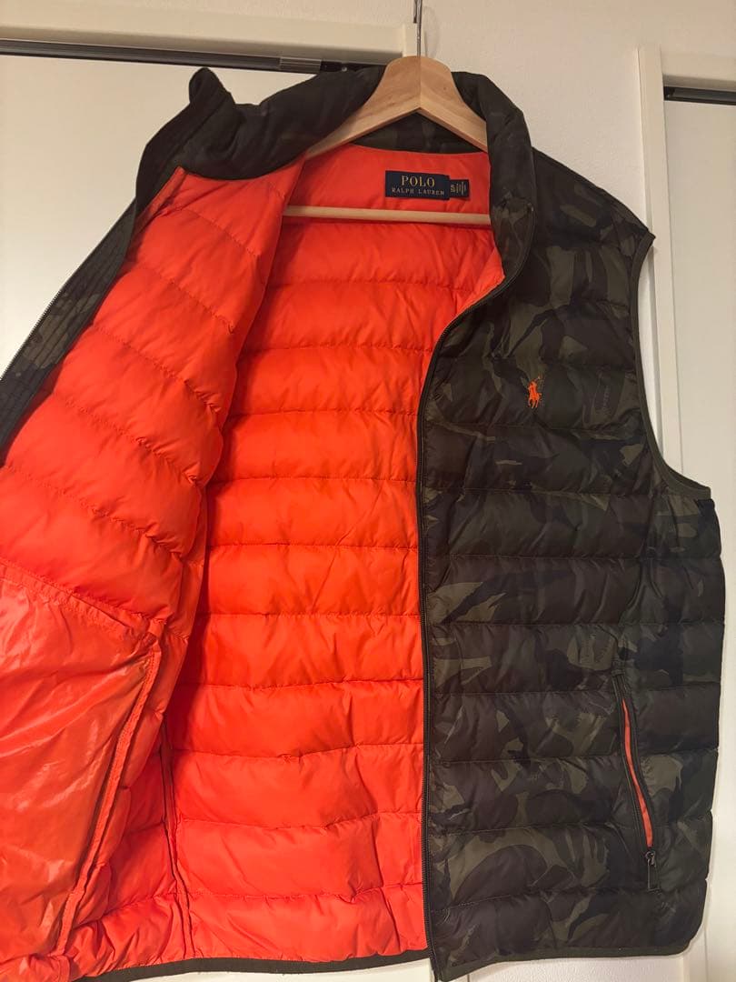 POLO ダウンベスト 迷彩 XL