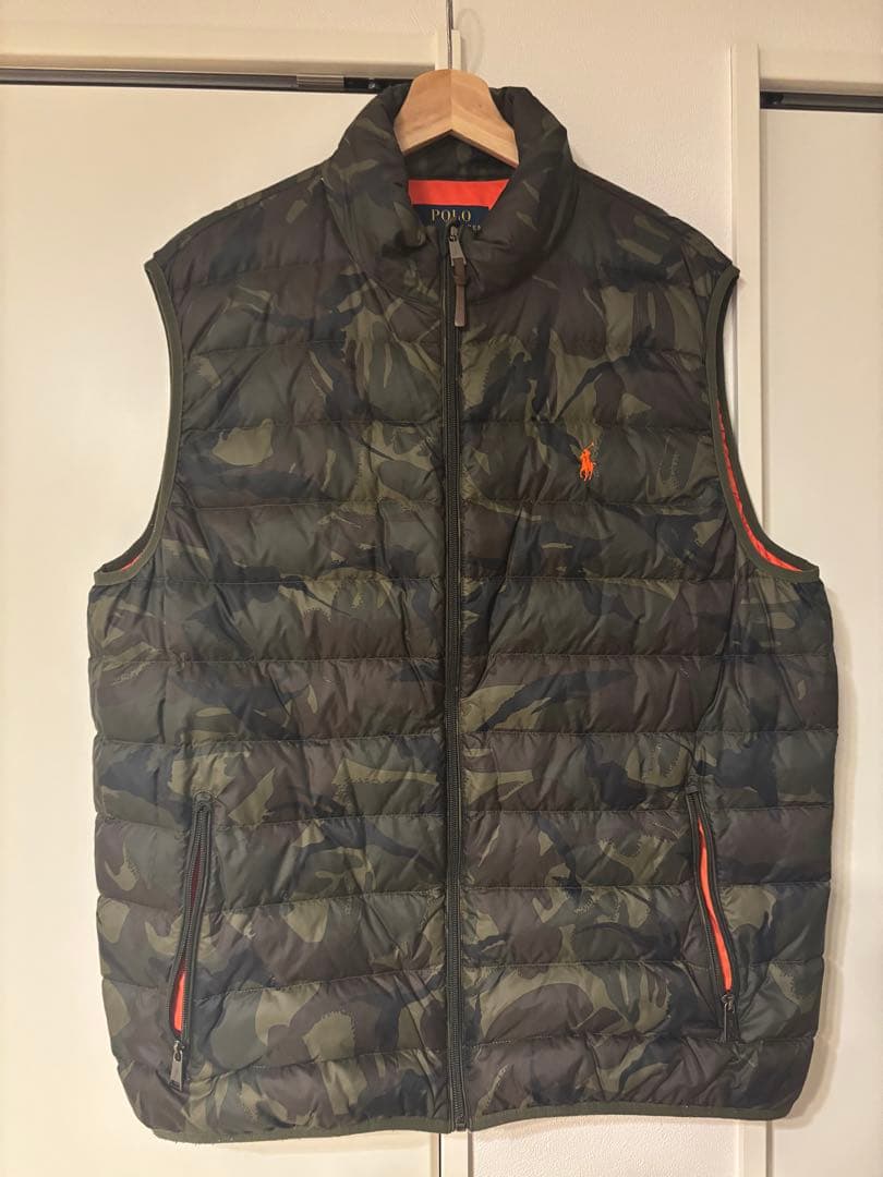 POLO ダウンベスト 迷彩 XL