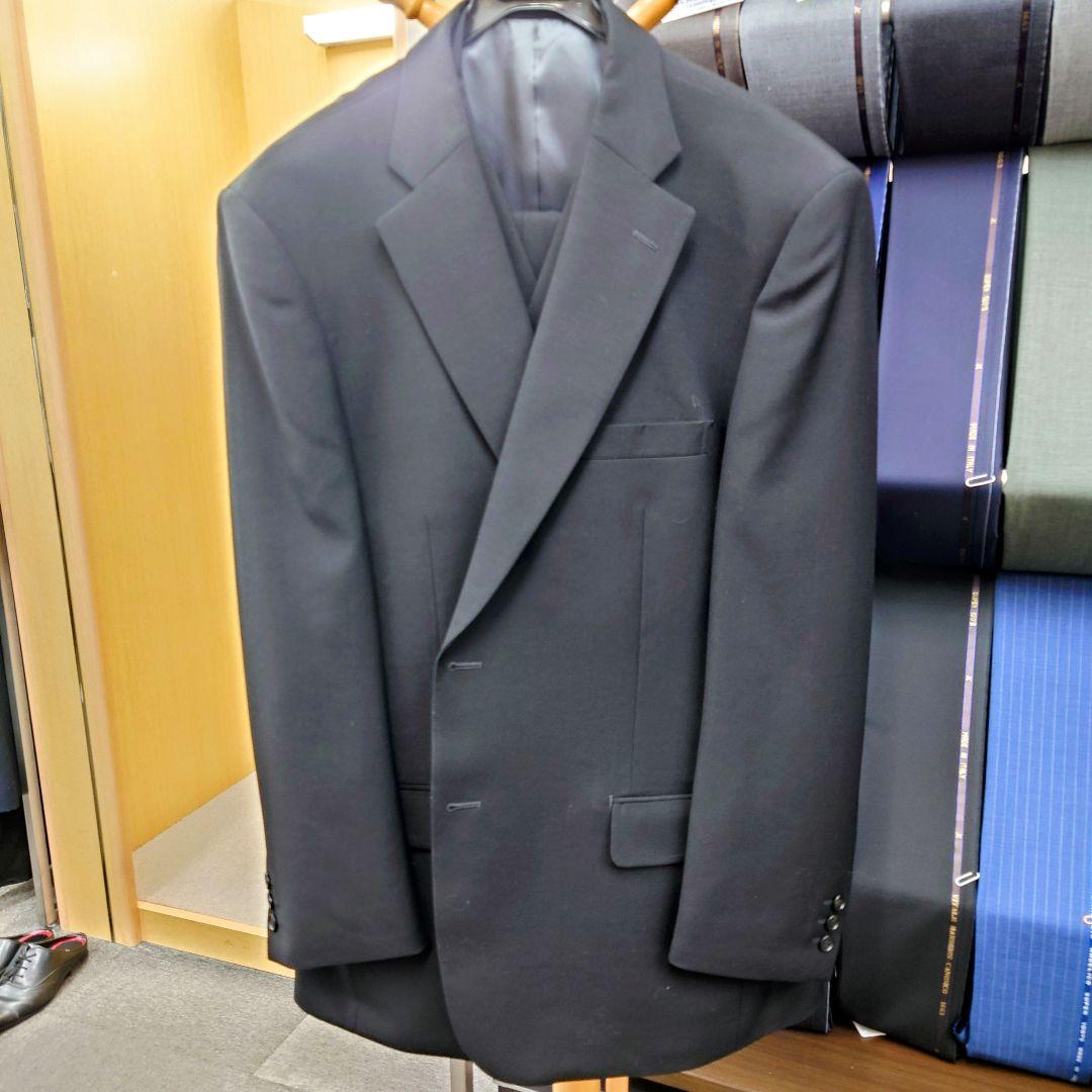 【未使用】大きいサイズ フルオーダースーツ ★スリーピース★ ブラック