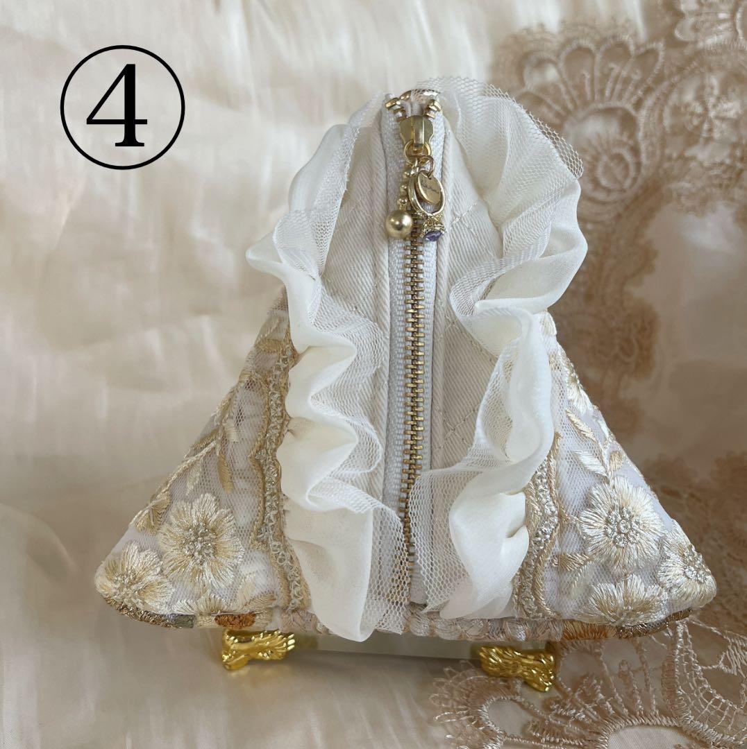 インド刺繍リボンテトラポーチ