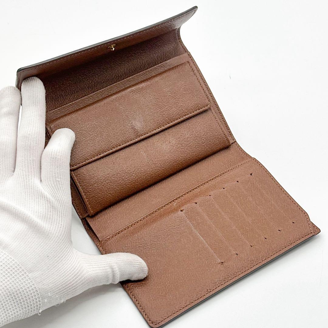 ルイヴィトン ポルトトレゾール エテュイ パピエ 三つ折り モノグラム 長財布