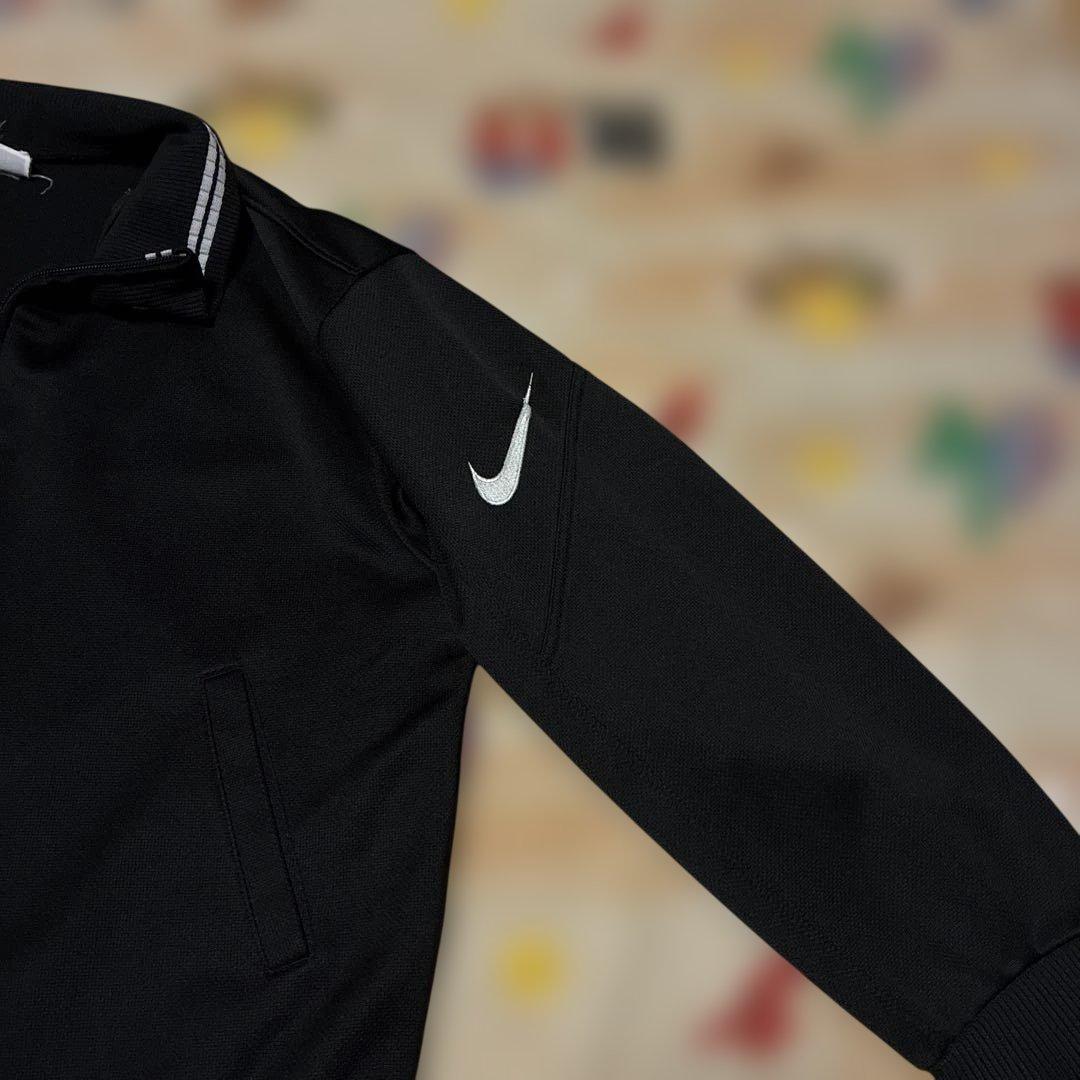 ナイキ　NIKE トラックジャケット　ジャージ　黒　ブラック　刺繍　90s