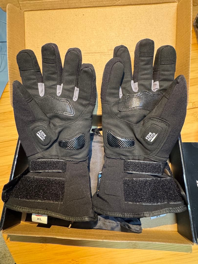 【ほぼ新品】KEMIMOTO 電熱グローブ XL バイク用 USBバッテリー付属