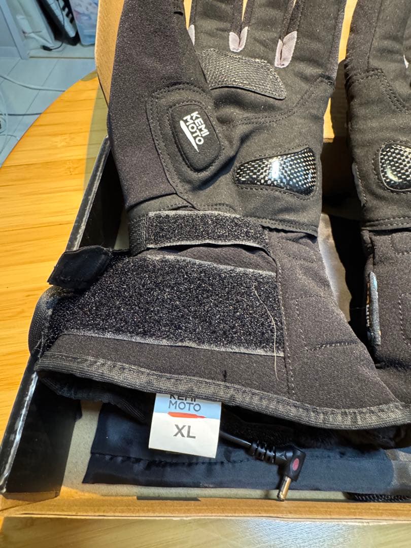 【ほぼ新品】KEMIMOTO 電熱グローブ XL バイク用 USBバッテリー付属