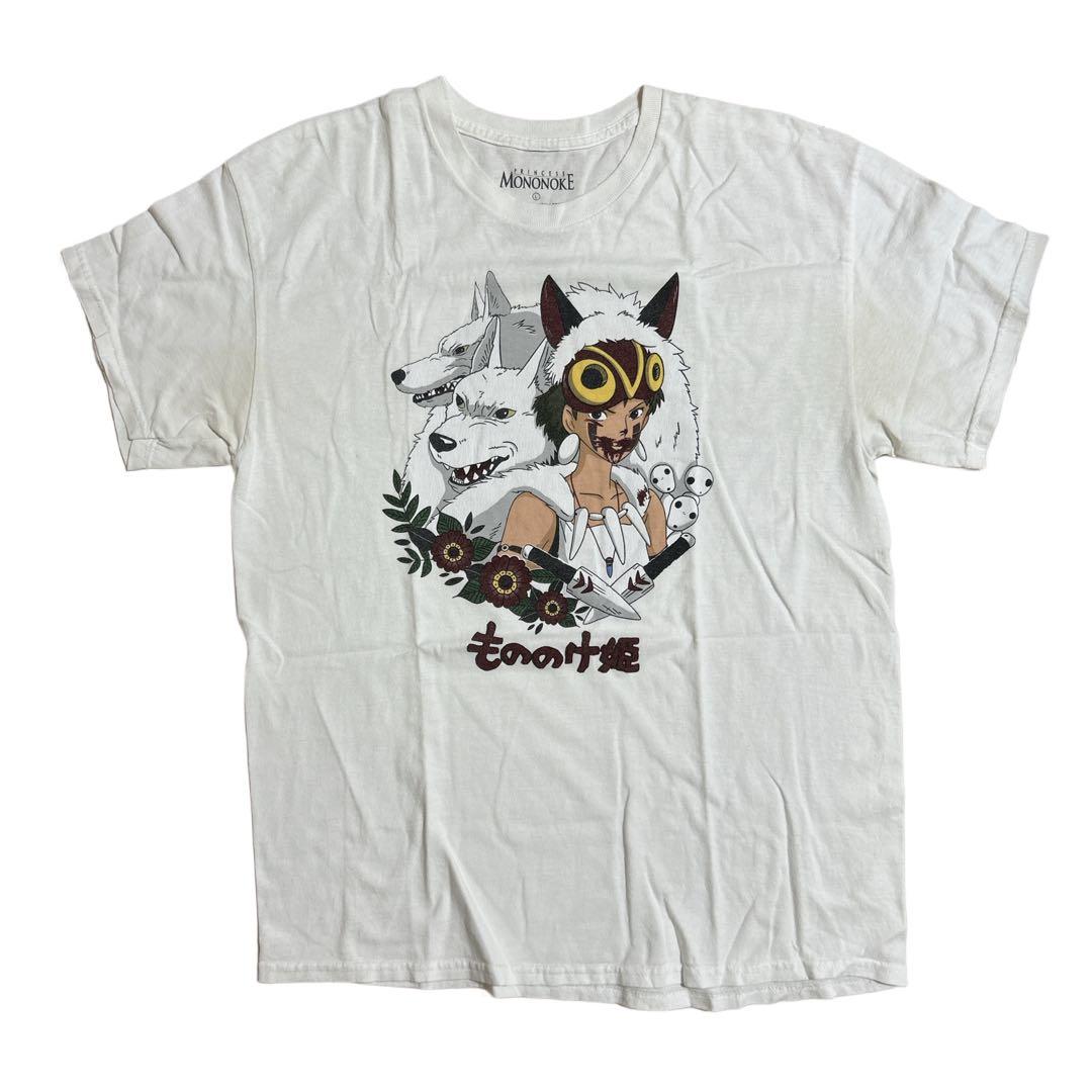 【希少】公式 もののけ姫 ヴィンテージTシャツ L スタジオジブリ 白