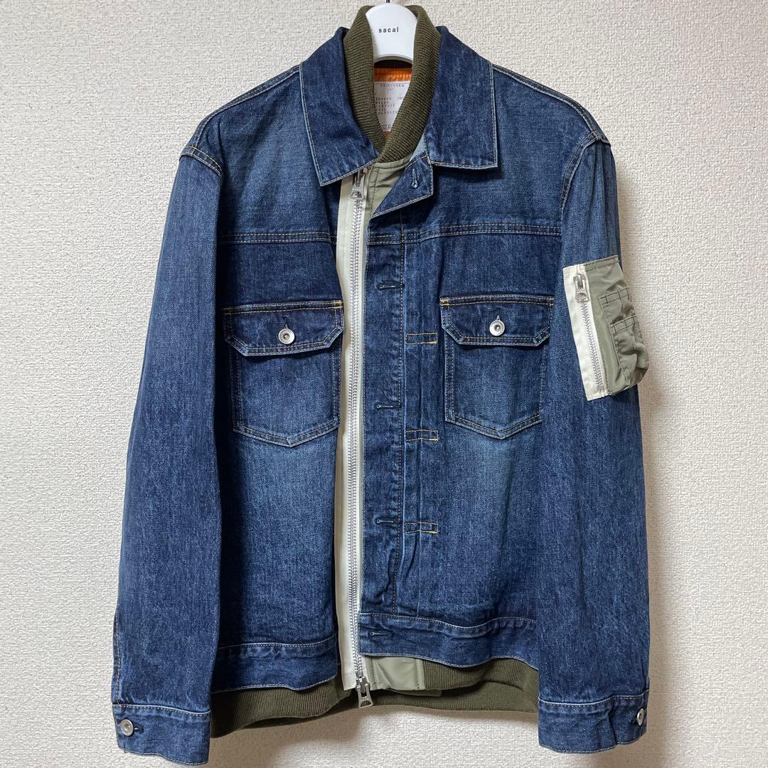 sacai Denim × Nylon Twill Jacket サイズ1