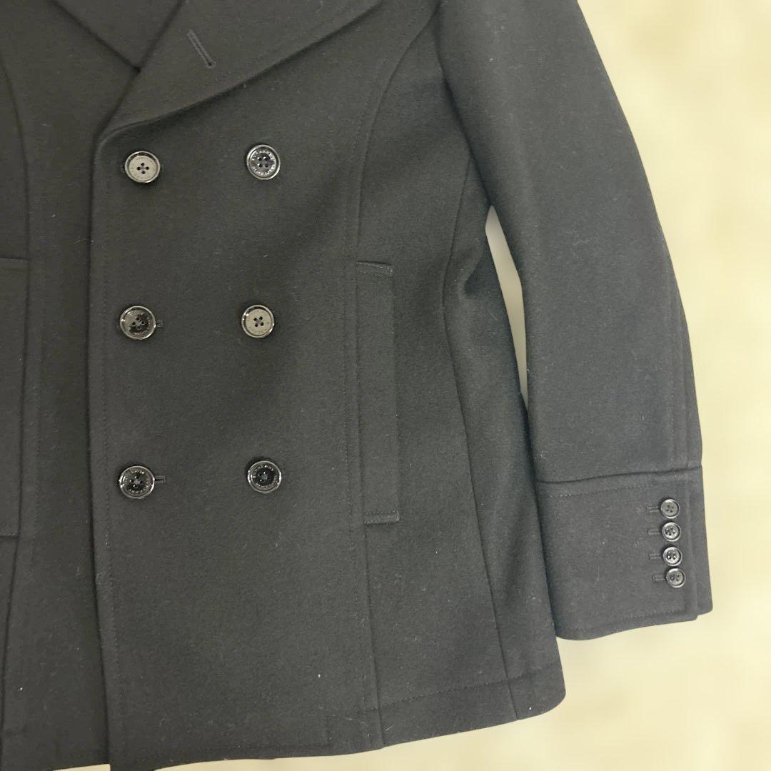 極美品　バーバリー　ブラックレーベル Pコート　ノバチェック　ブラック　ダブル