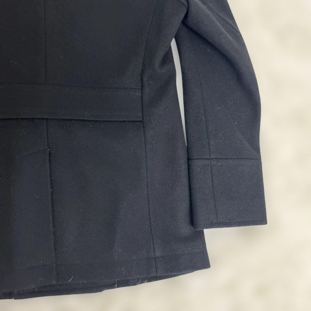 極美品　バーバリー　ブラックレーベル Pコート　ノバチェック　ブラック　ダブル