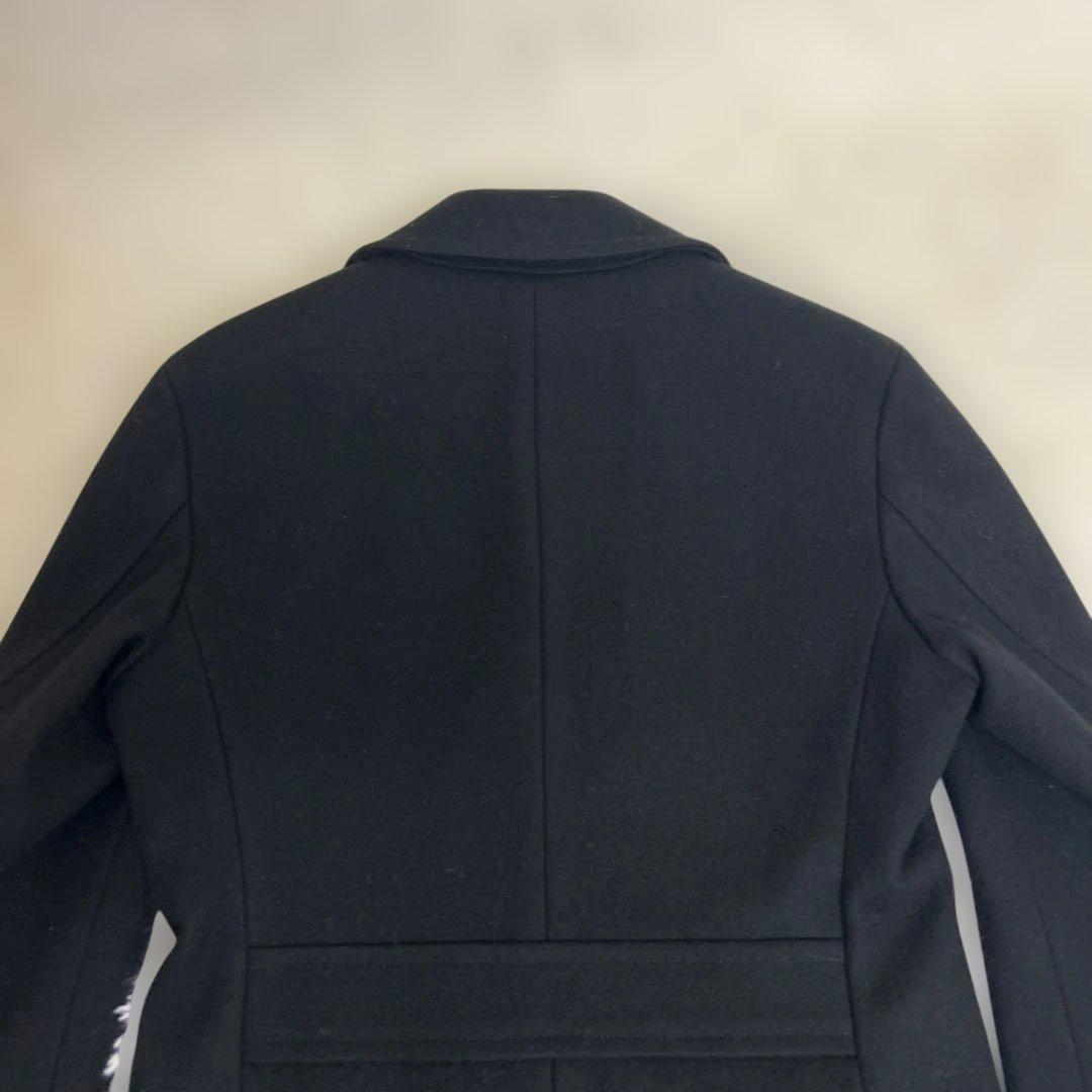 極美品　バーバリー　ブラックレーベル Pコート　ノバチェック　ブラック　ダブル