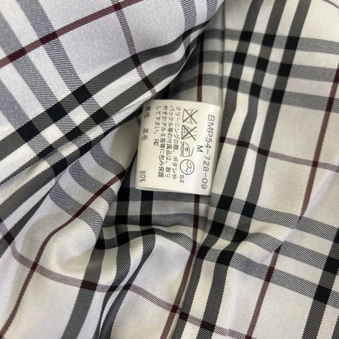 極美品　バーバリー　ブラックレーベル Pコート　ノバチェック　ブラック　ダブル