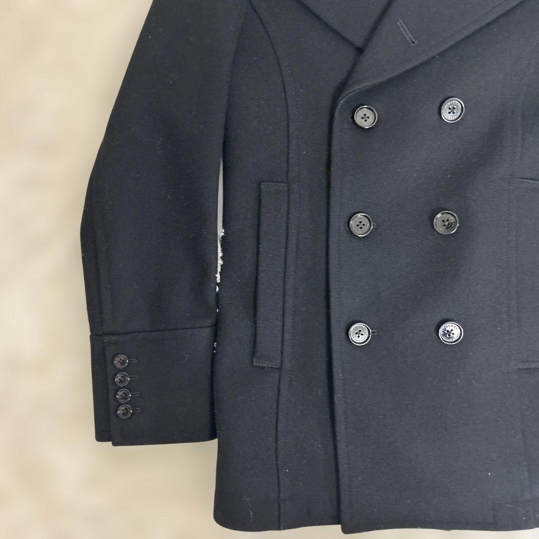 極美品　バーバリー　ブラックレーベル Pコート　ノバチェック　ブラック　ダブル