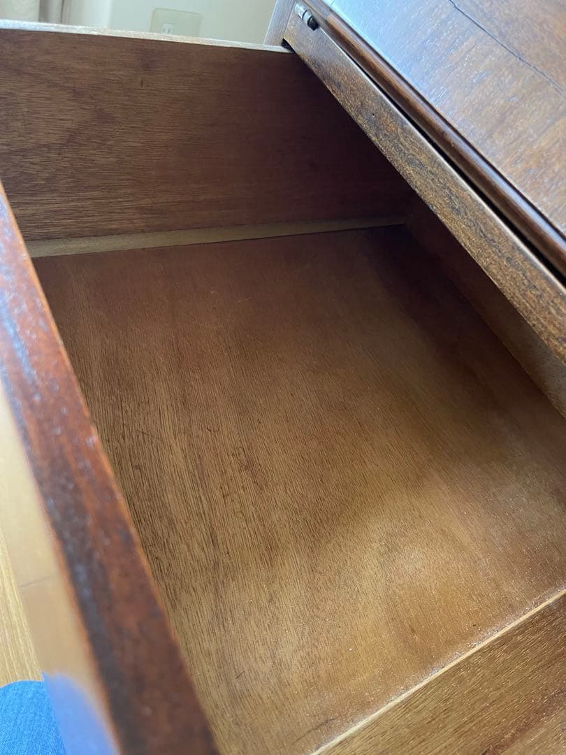 み*こ様 アンティーク木製ライティングビューロー/勉強机デスク