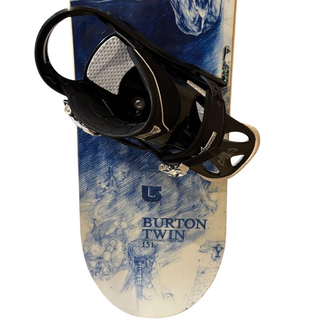 BURTON TWIN 151 スカル柄 スノーボード ビンディング セット