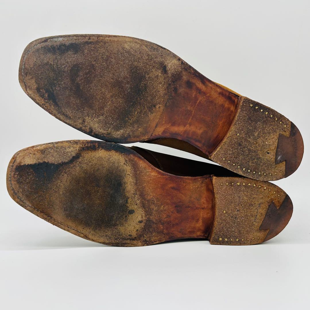 CROCKET&JONES プレーントゥ UK8 ブラウン 外羽根 スエード