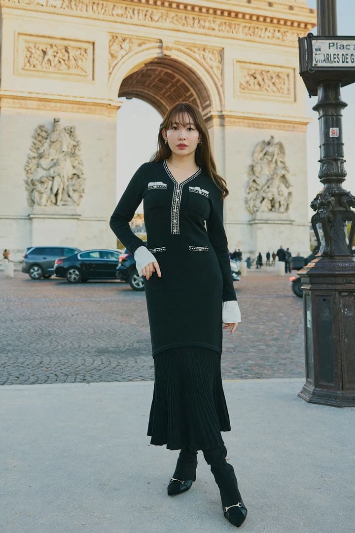 【完売品！)Isaline Long Knit Dress